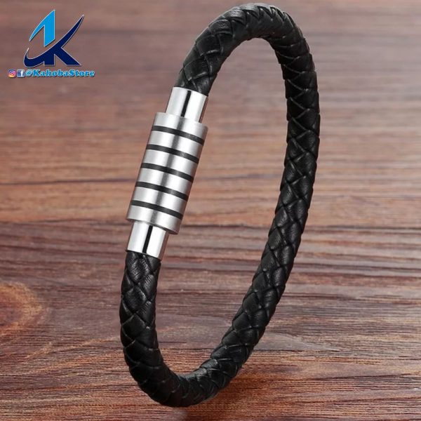 Pulsera negra de acero inox