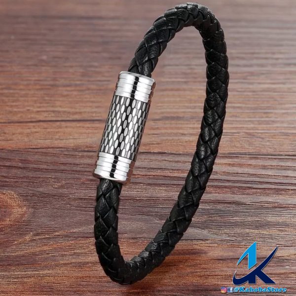 Pulsera negra de acero inox