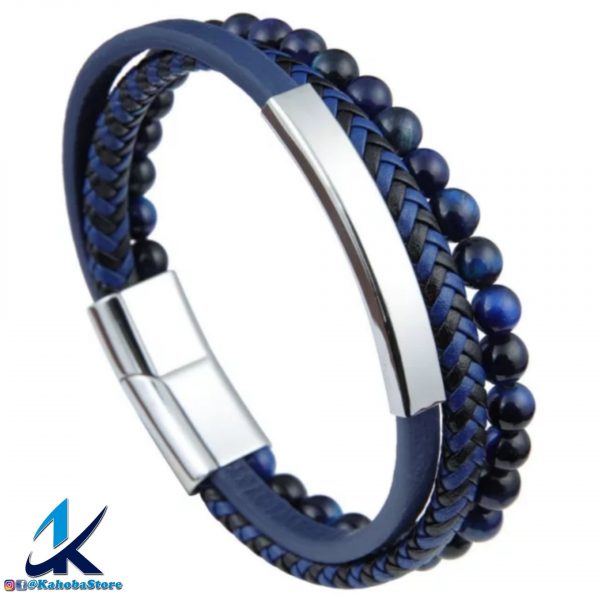 Pulsera multicapa color azul