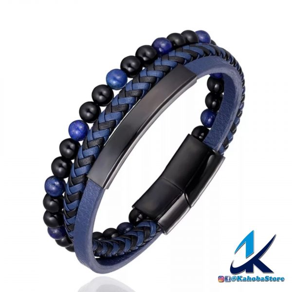 Pulsera multicapa color azul