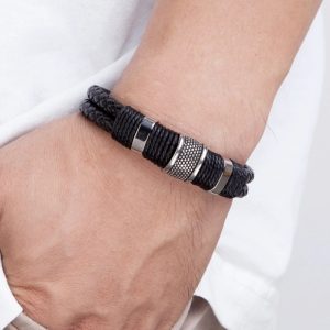 pulsera negra inox