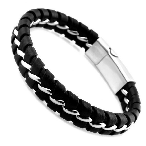 pulsera de cuero inox