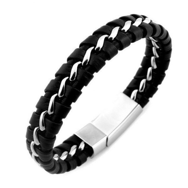 pulsera de cuero inox