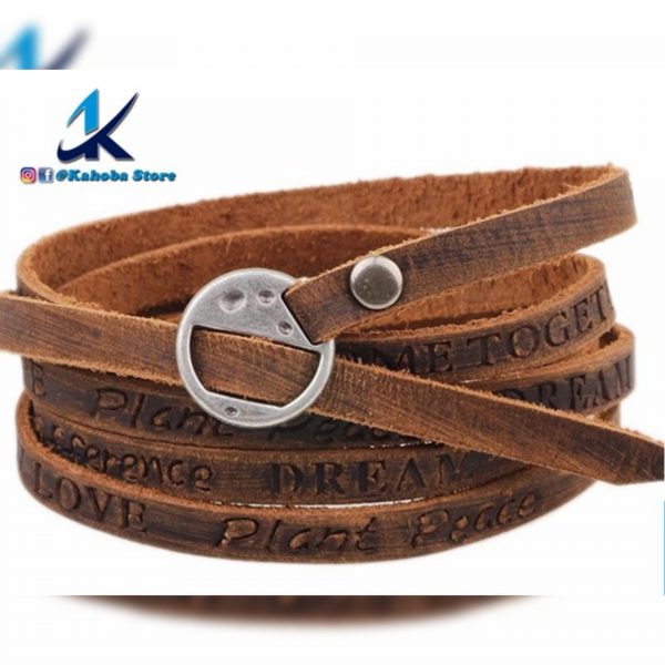 pulsera de cuero café