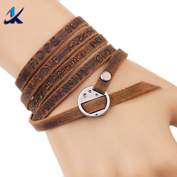 pulsera de cuero café