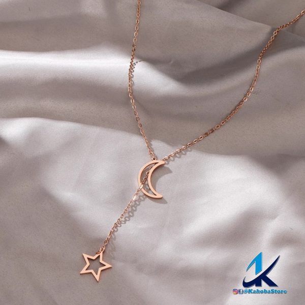 Collar inox regulable de luna y estrella