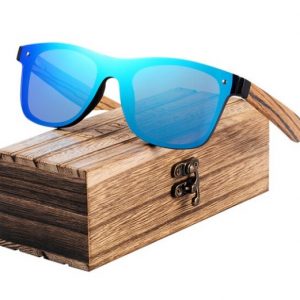 Gafas sol azul polarizadas de madera de Bambú 