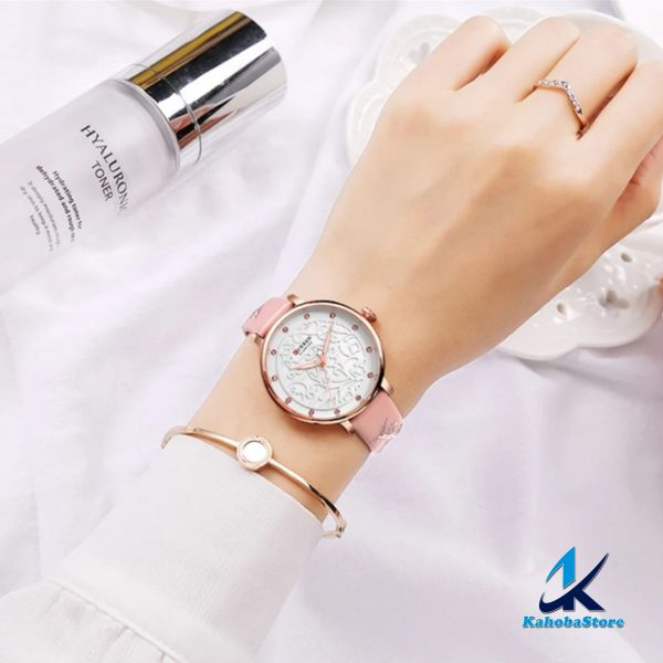 Reloj CURREN de mujer de acero inox  rosado