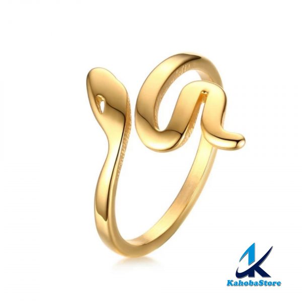 anillo inox simple de serpiente