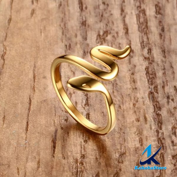 anillo inox simple de serpiente