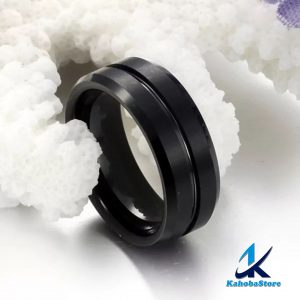 anillo inox unisex negro