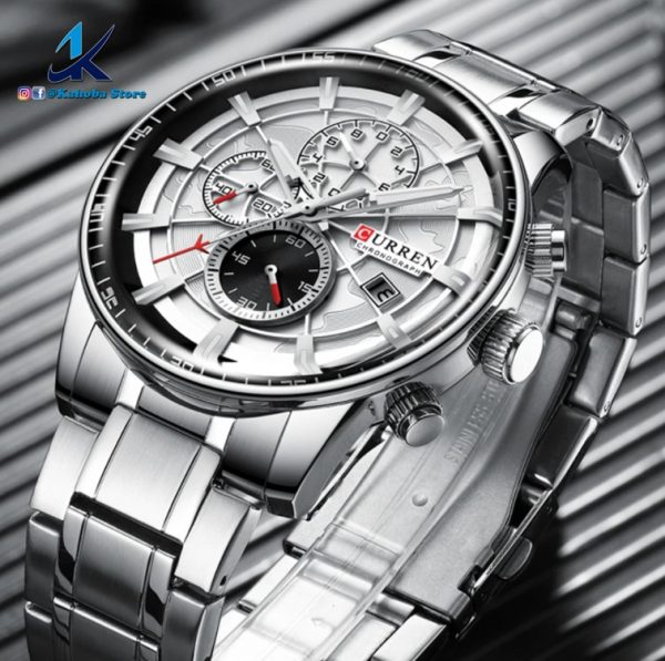 Reloj curren de acero inox cronografo