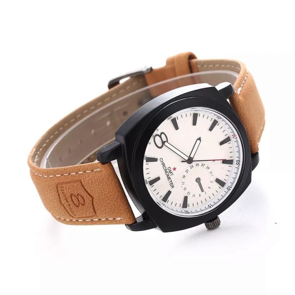 Reloj CURREN color crema con detalles blanco