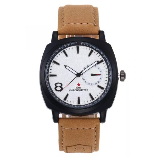 Reloj CURREN color crema con detalles blanco