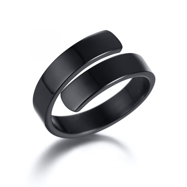 Anillo Inox negro unión