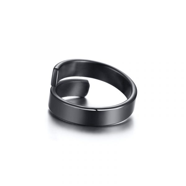 Anillo Inox negro unión