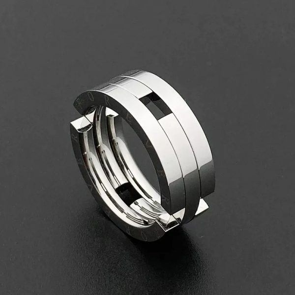 Anillo Inox plata doble función