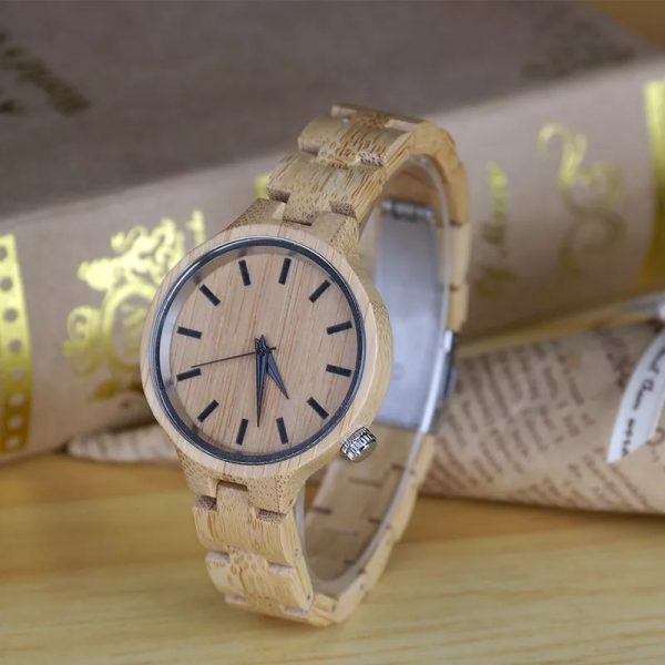 Reloj de bambú unisex 