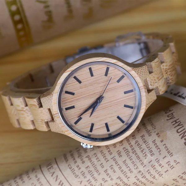 Reloj de bambú unisex 