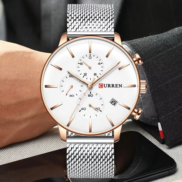 Reloj CURREN, acero inoxidable plata y dorado