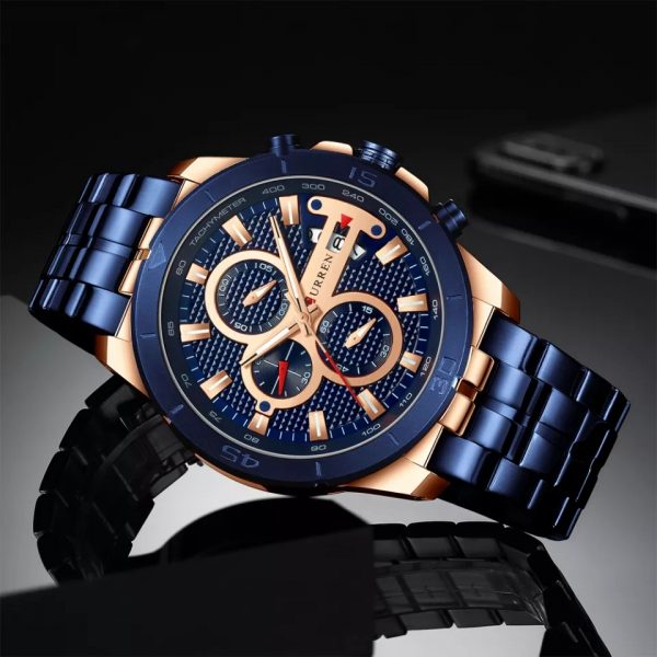 Reloj CURREN, acero inoxidable azul