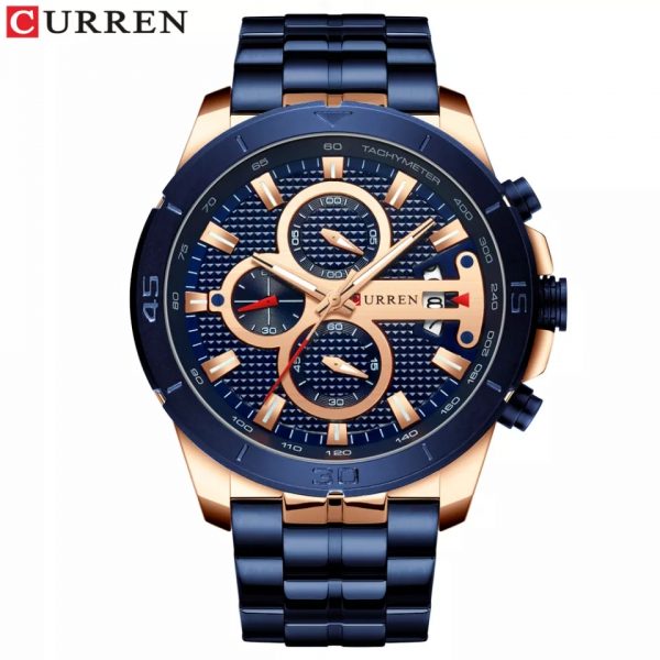 Reloj CURREN, acero inoxidable azul