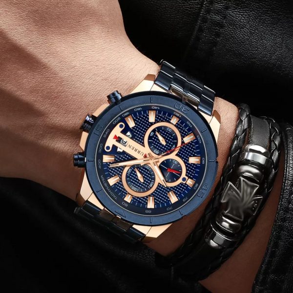 Reloj CURREN, acero inoxidable azul