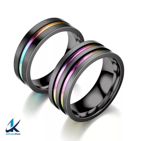 Anillo Inox parejas negro colores