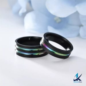 Anillo Inox parejas negro colores