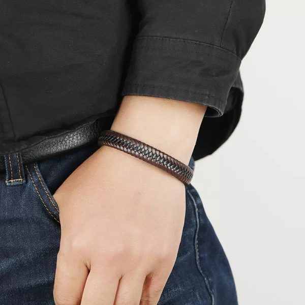 Pulsera simple mix negro/café