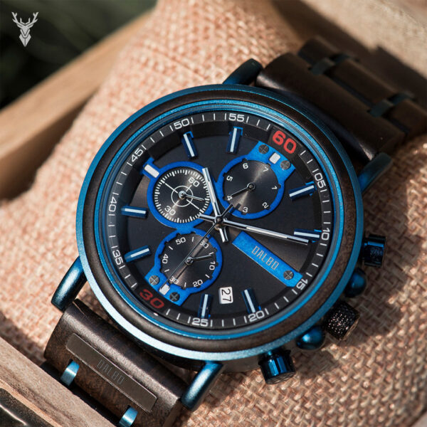 Reloj de madera de Bambú Blue