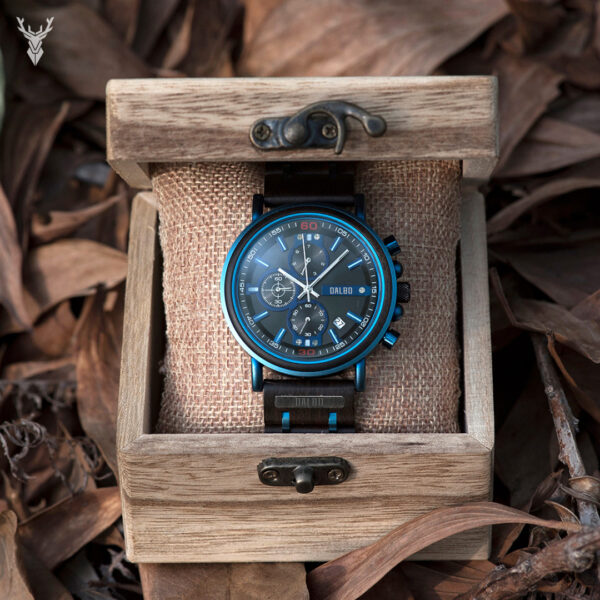 Reloj de madera de Bambú Blue