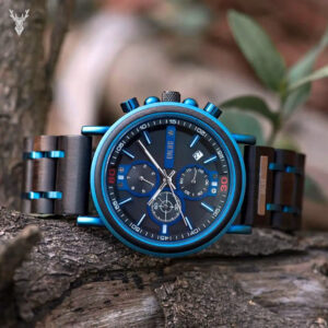 Reloj de madera de Bambú Blue