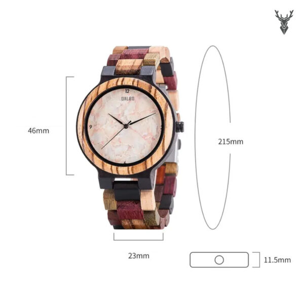 Reloj de madera Sándalo Mármol