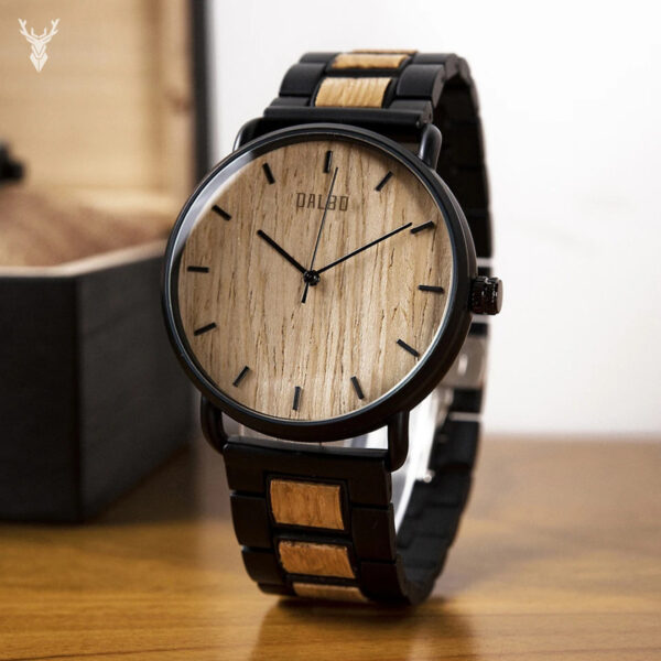 Reloj de madera Nogal