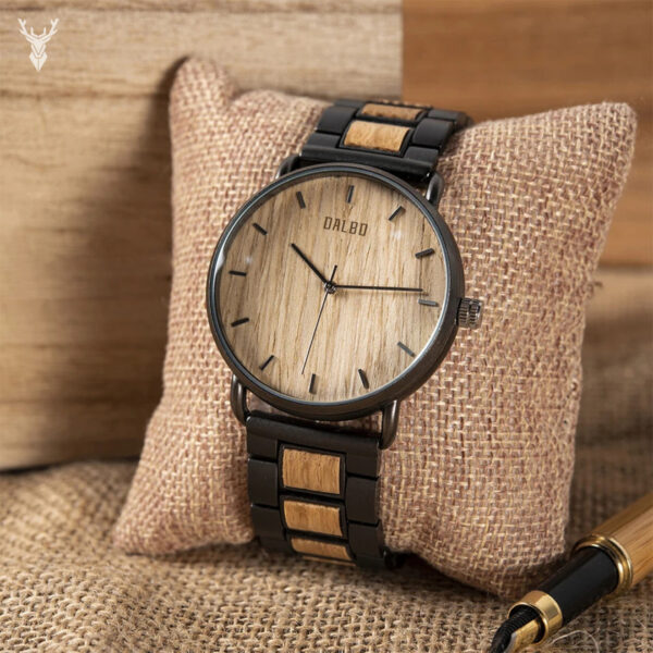 Reloj de madera Nogal