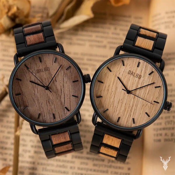 Reloj de madera Nogal